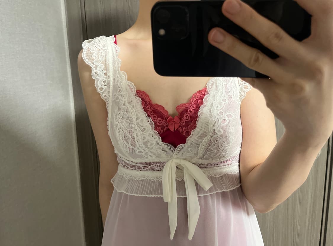 [페어리] 화이트 & 레드 슬립  상품이미지1