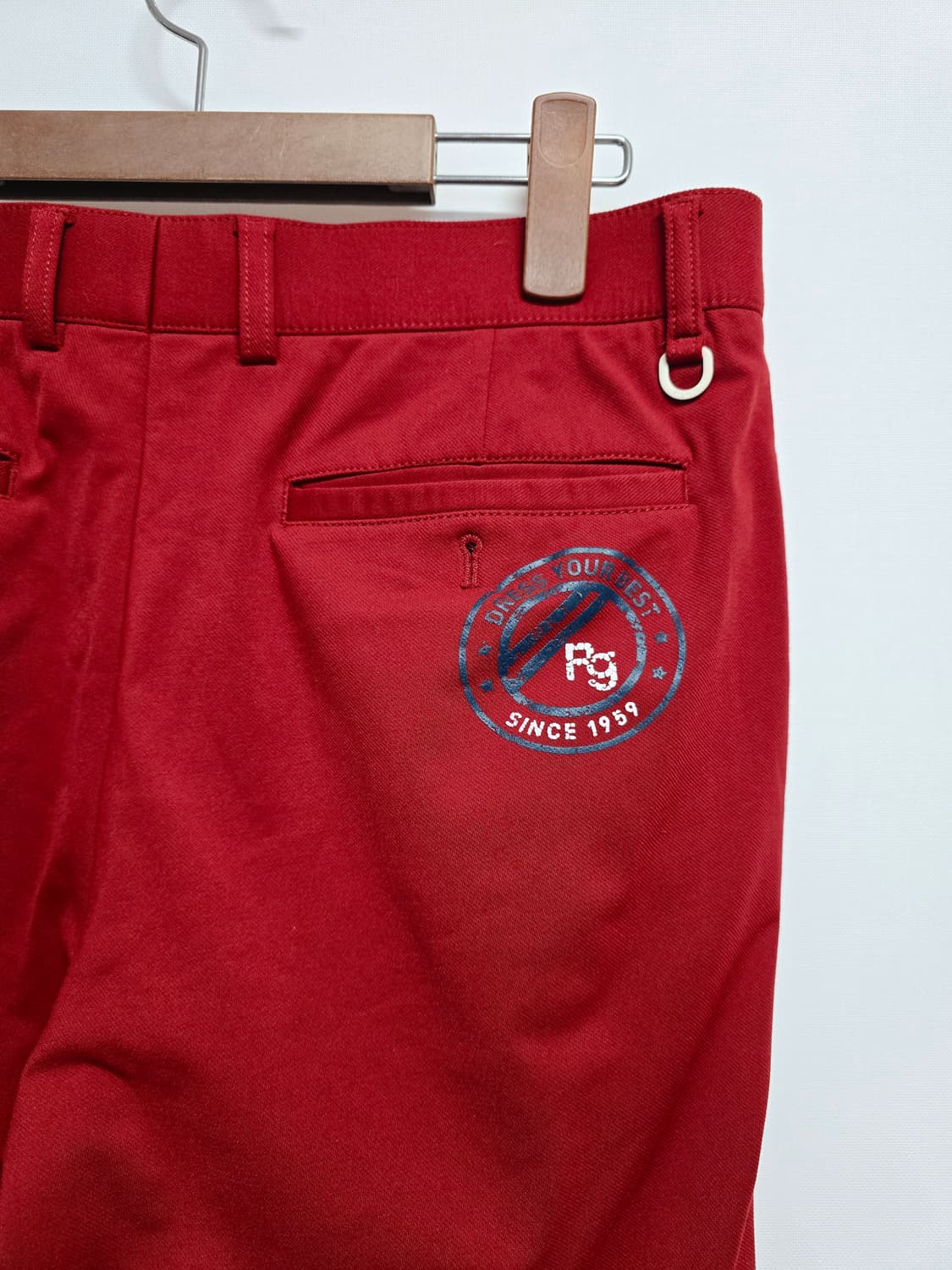 PING 남성 골프 기모 바지 레드 상품이미지5