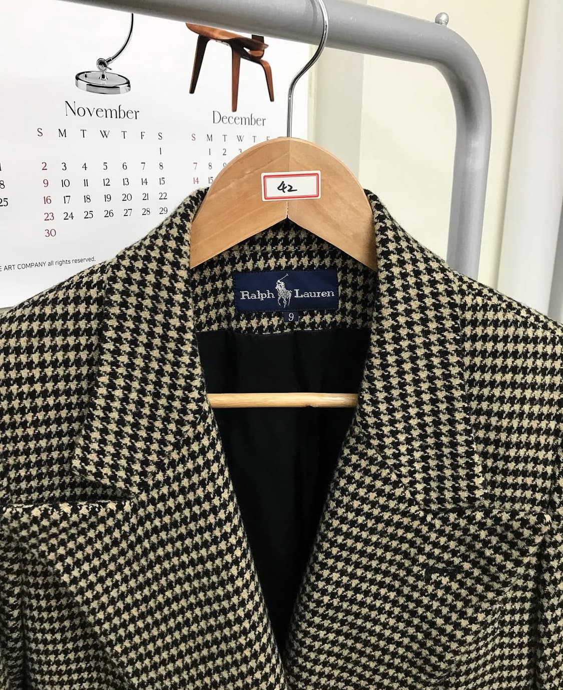 폴로 하운드체크 더블 울 코트 상품이미지2