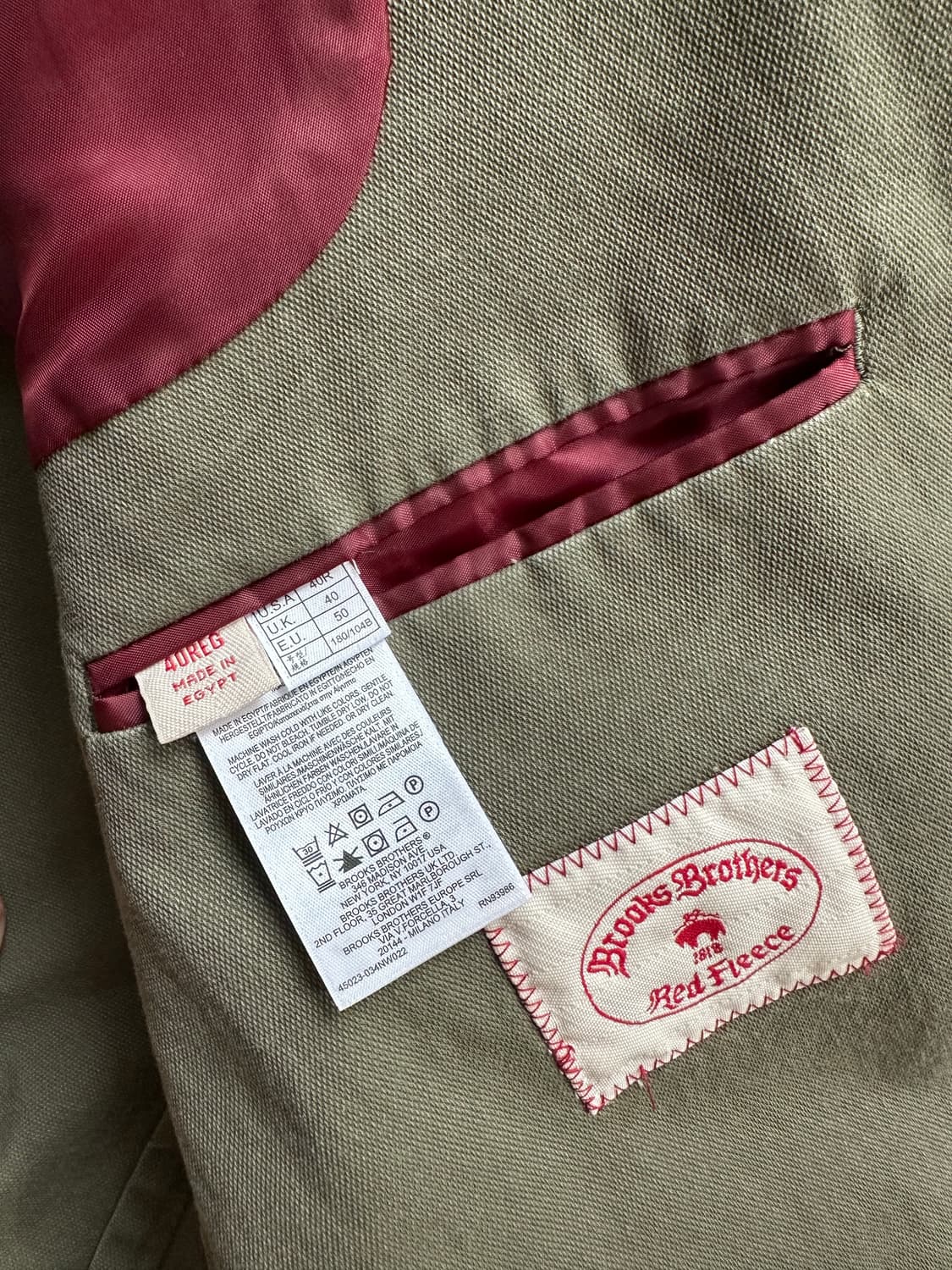 브룩스 브라더스 레드플리스 올리브 자켓 40R 상품이미지2