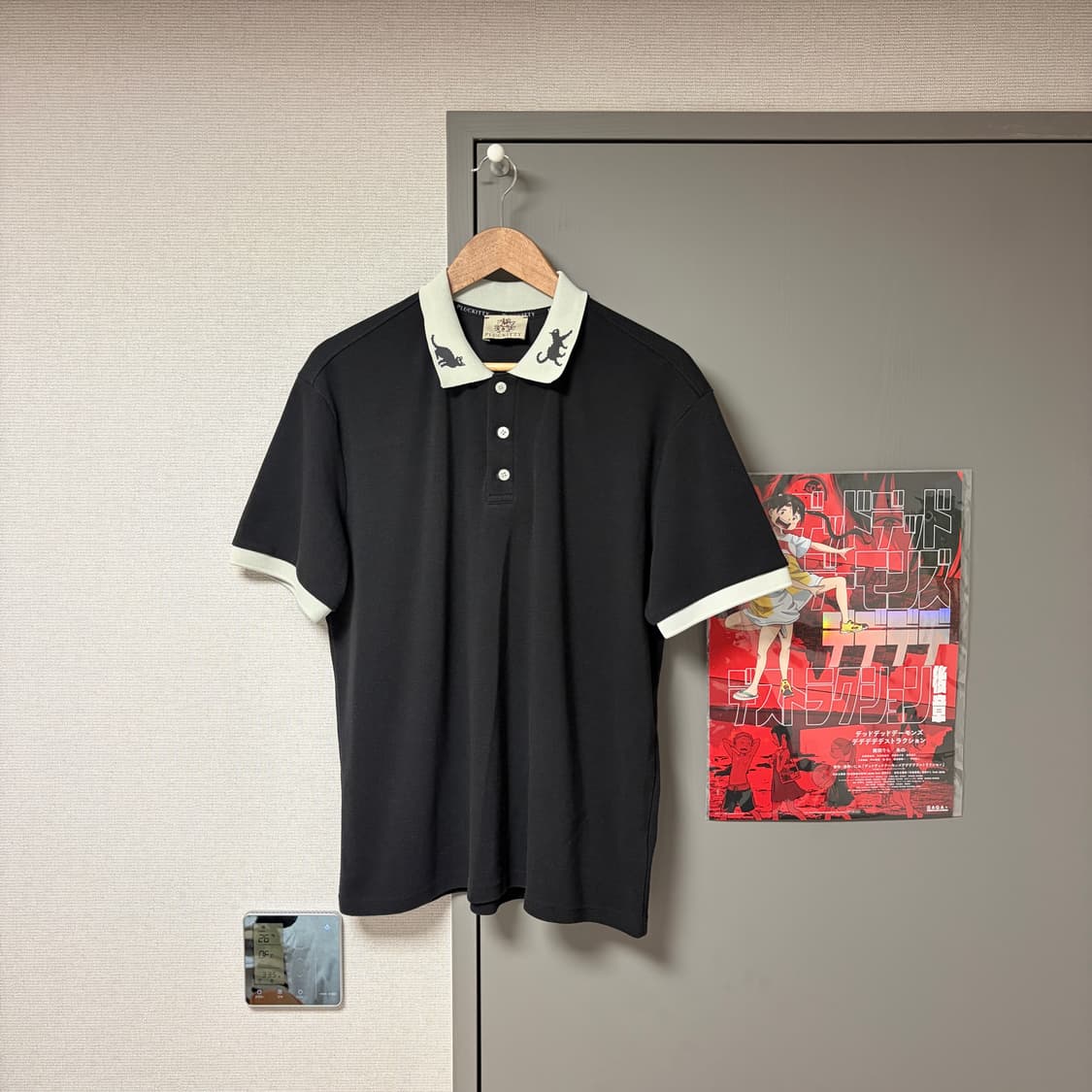 (고양이 반팔 피케 티셔츠) 플러키티 선셋 위듀 자카드 피케 폴로 셔츠 상품이미지4