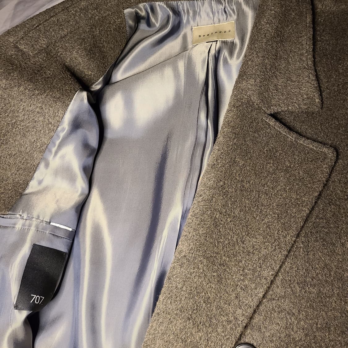 비긴202 707 밀리터리 알파카 코트 3 카키 상품이미지4