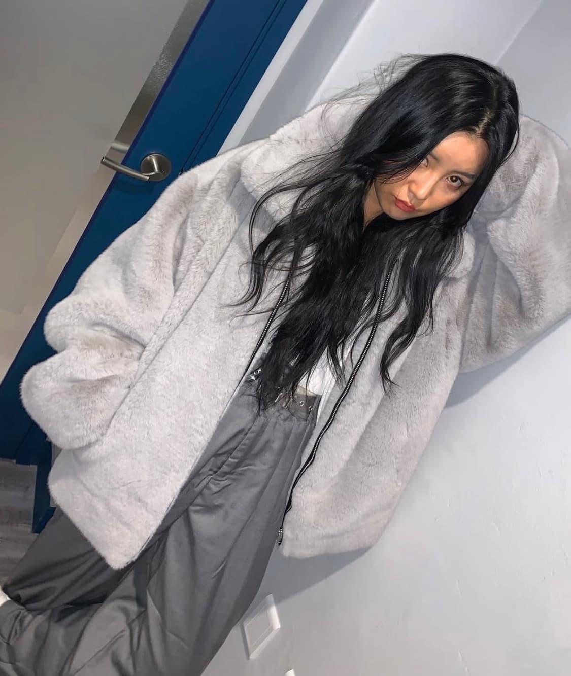 자체제작 퍼자켓 고퀄(리헤이 착용 오버핏 105 추천 상품이미지3