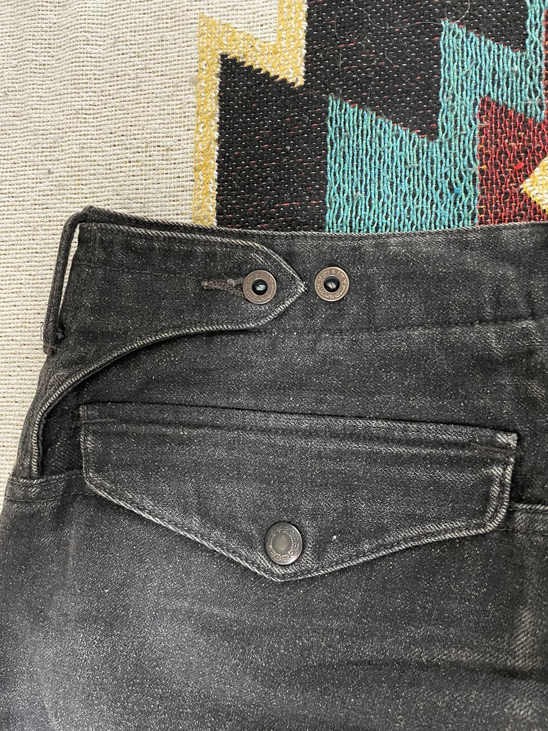 RRL 블랙 워크 스트레이트 레그 진(32x32) 상품이미지9