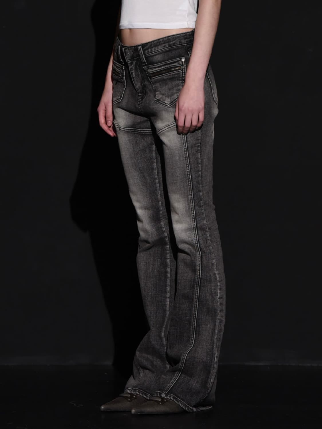 보헤미안 서울 부츠컷 데님 팬츠 상품이미지3