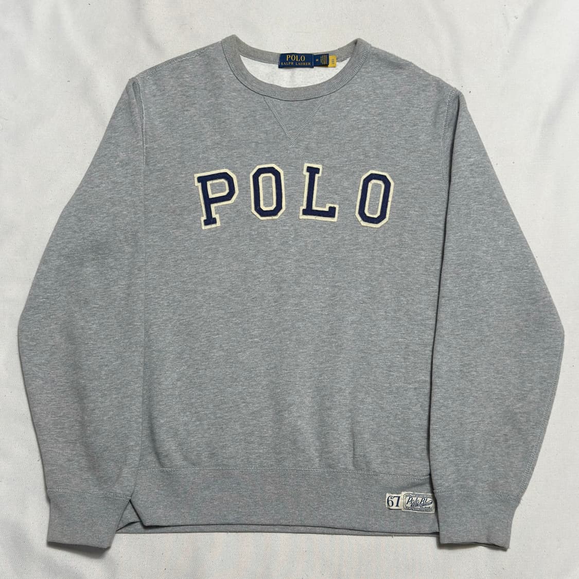 M 폴로랄프로렌 빅로고 그레이 기모 맨투맨 상품이미지2
