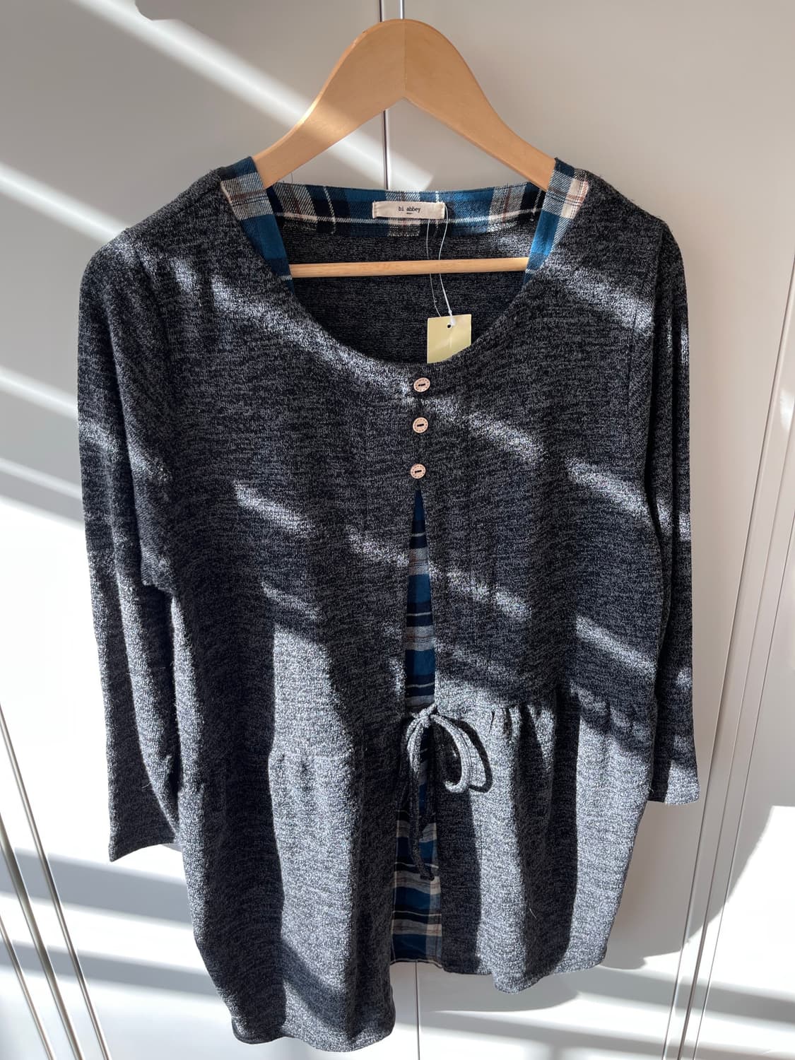 Bi abbey 체크 레이어드 바선생 원피스 상품이미지9