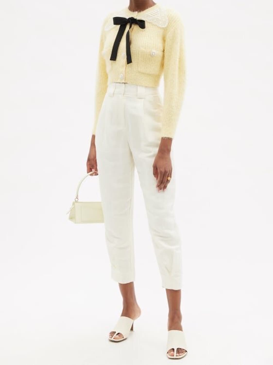 셀프 포트레이트 self portrait 옐로우 레이스 리본 가디건 레이 상품이미지3