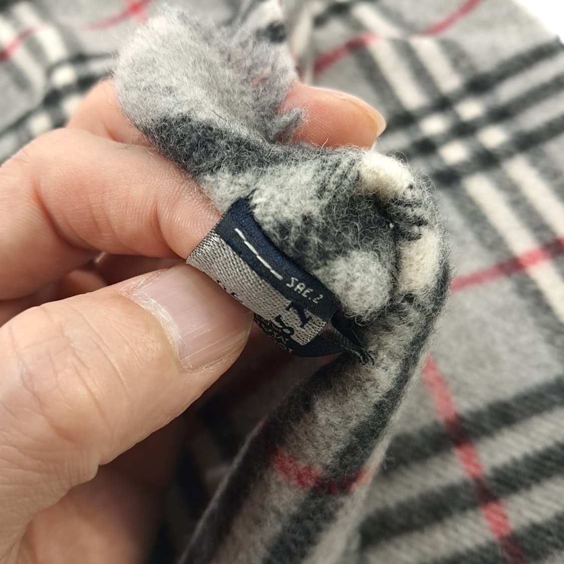 MX179 버버리 그레이 노바체크 램스울 목도리 머플러 상품이미지5