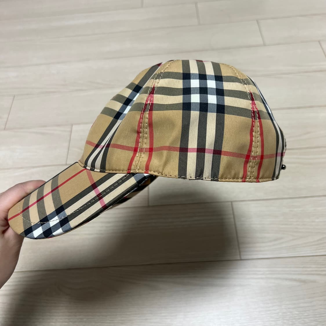 버버리 체크 볼캡 상품이미지2