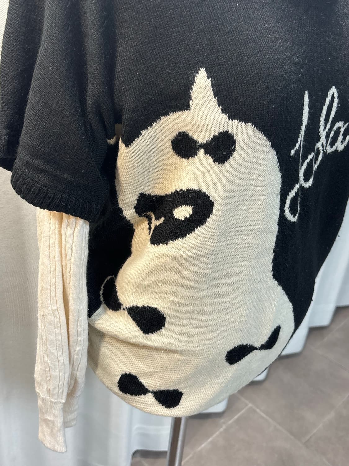 모리걸st 반팔 알파카 니트 상품이미지2