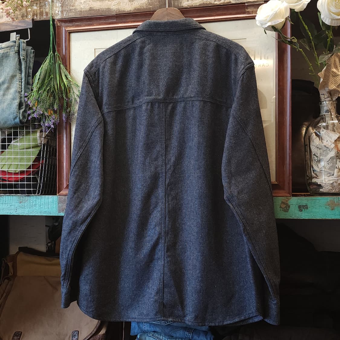 00s 컬럼비아 워크셔츠 스케일 헤비코튼 투포켓 울 셔츠 xl 상품이미지2