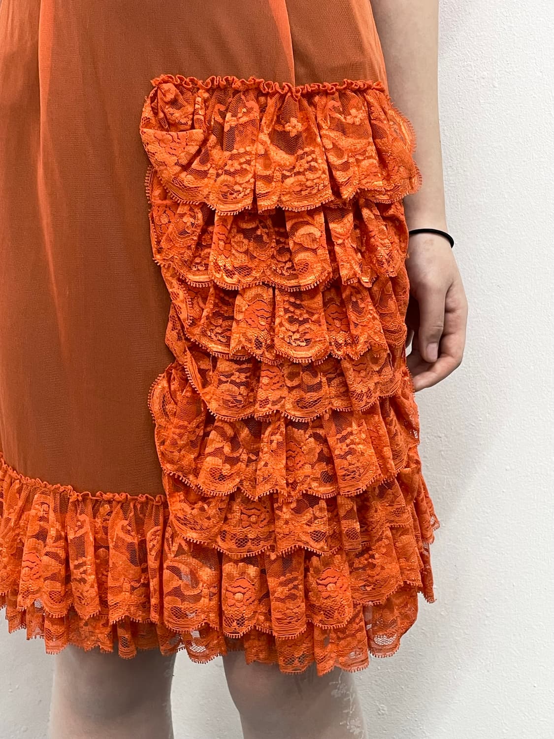 오렌지 시어 레이스 캉캉 스커트🍊 상품이미지3