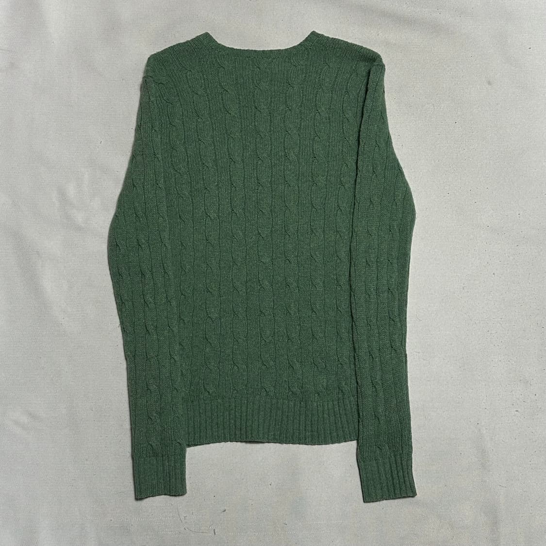 S 폴로랄프로렌 메리노울 캐시미어 그린 케이블 니트 상품이미지3