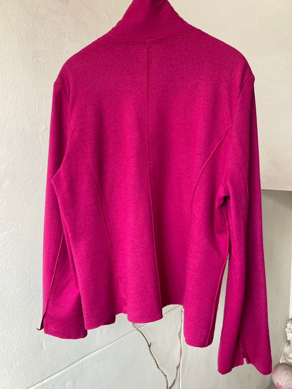 y2k 웨스턴 마젠타 울 러플 자켓 상품이미지6