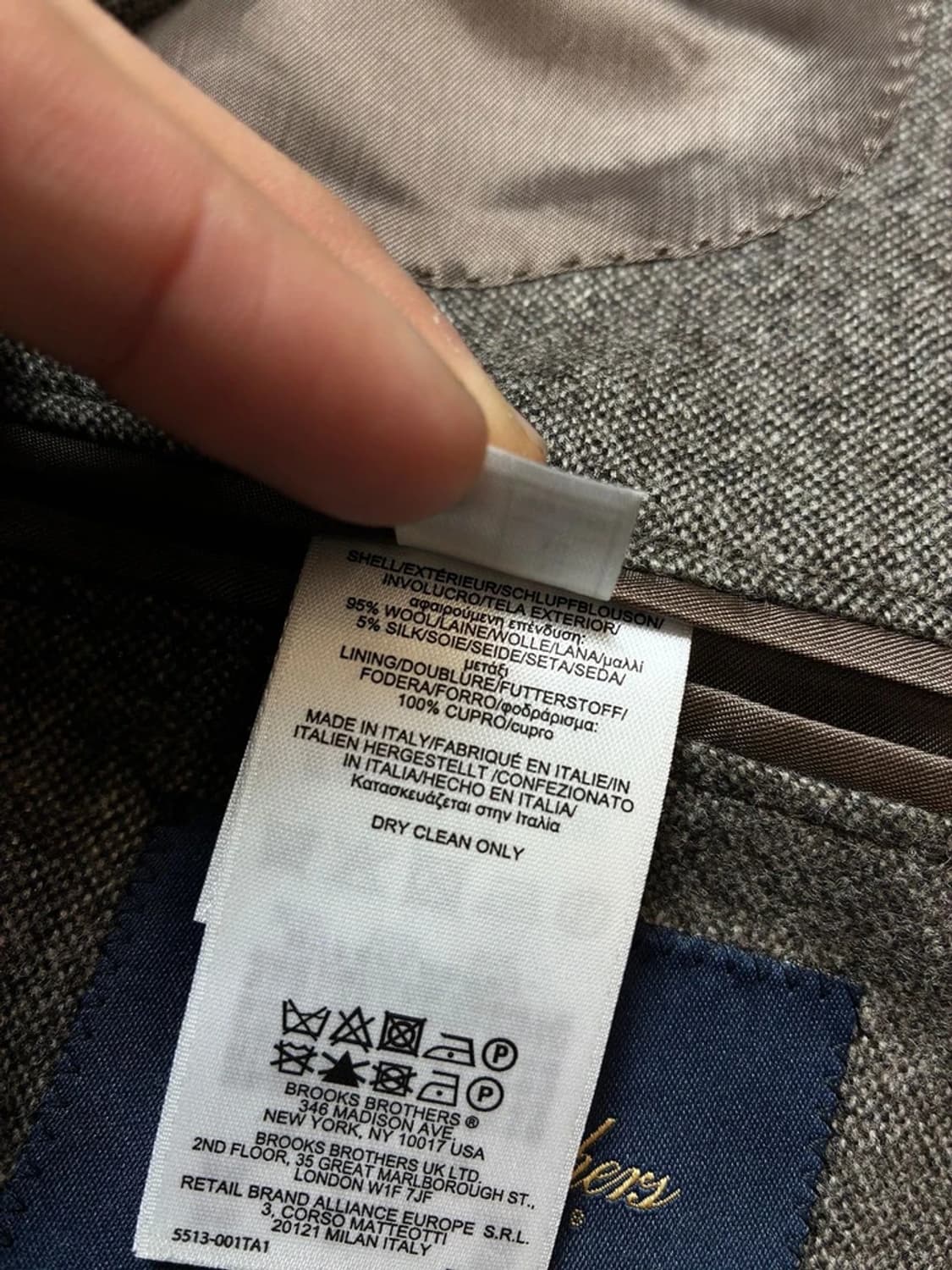 브룩스브라더스 울 큐프라 시그니처 블레이저 자켓 PN8319 상품이미지9