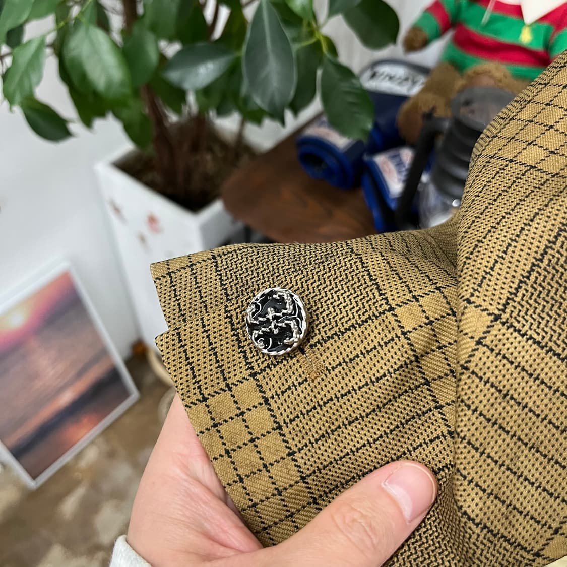 타임 우먼 체크 자켓 82 상품이미지4