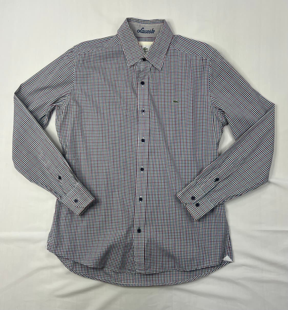 라코스테 체크 빈티지 옥스퍼드 코튼 셔츠 상품이미지1