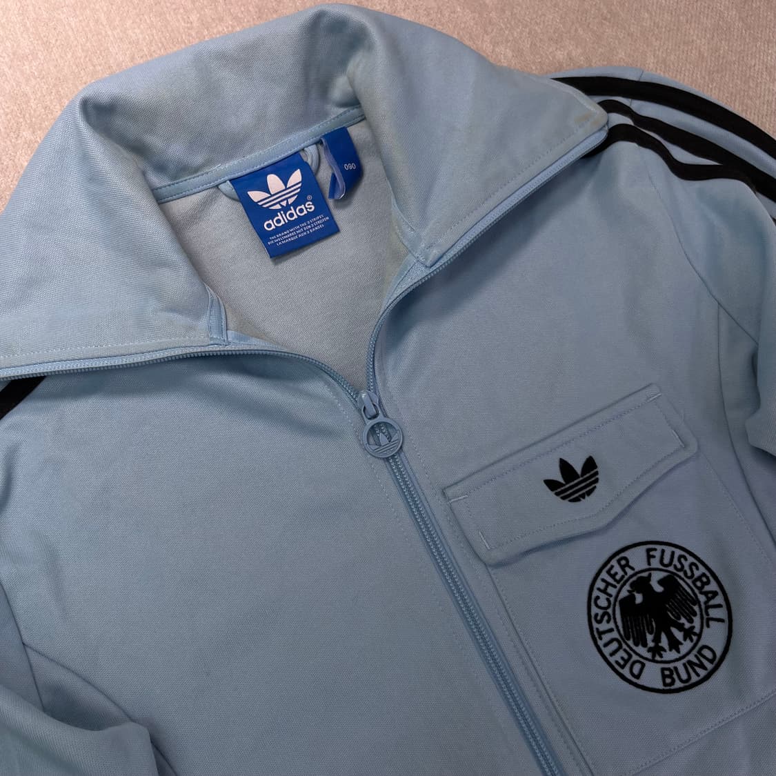 95 아디다스 독일 스카이블루 트랙탑 져지 상품이미지2