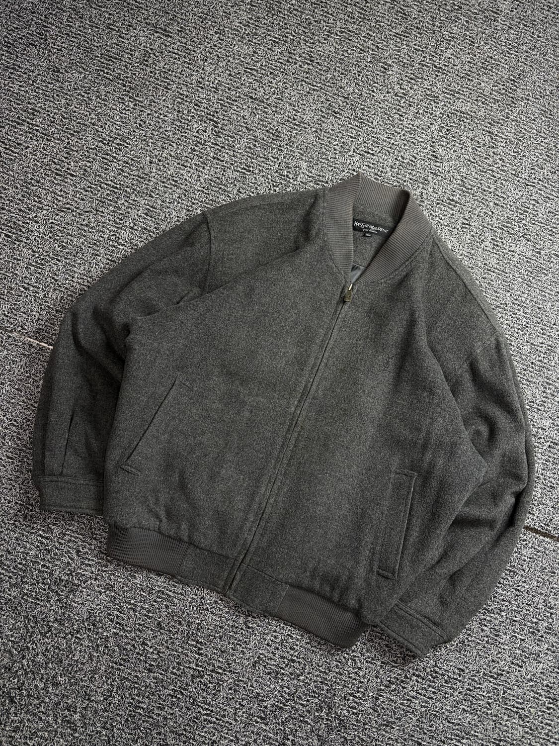 90s 입생로랑 자수로고 아카이브 울 해링턴 자켓 2096 상품이미지1