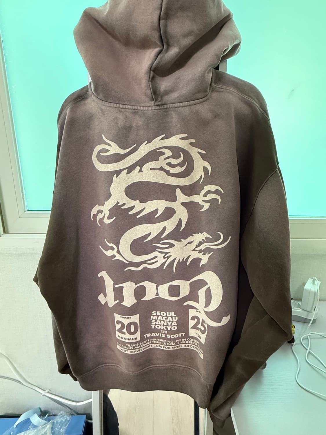 트래비스 스캇 내한 머천 후드집업 L 상품이미지2