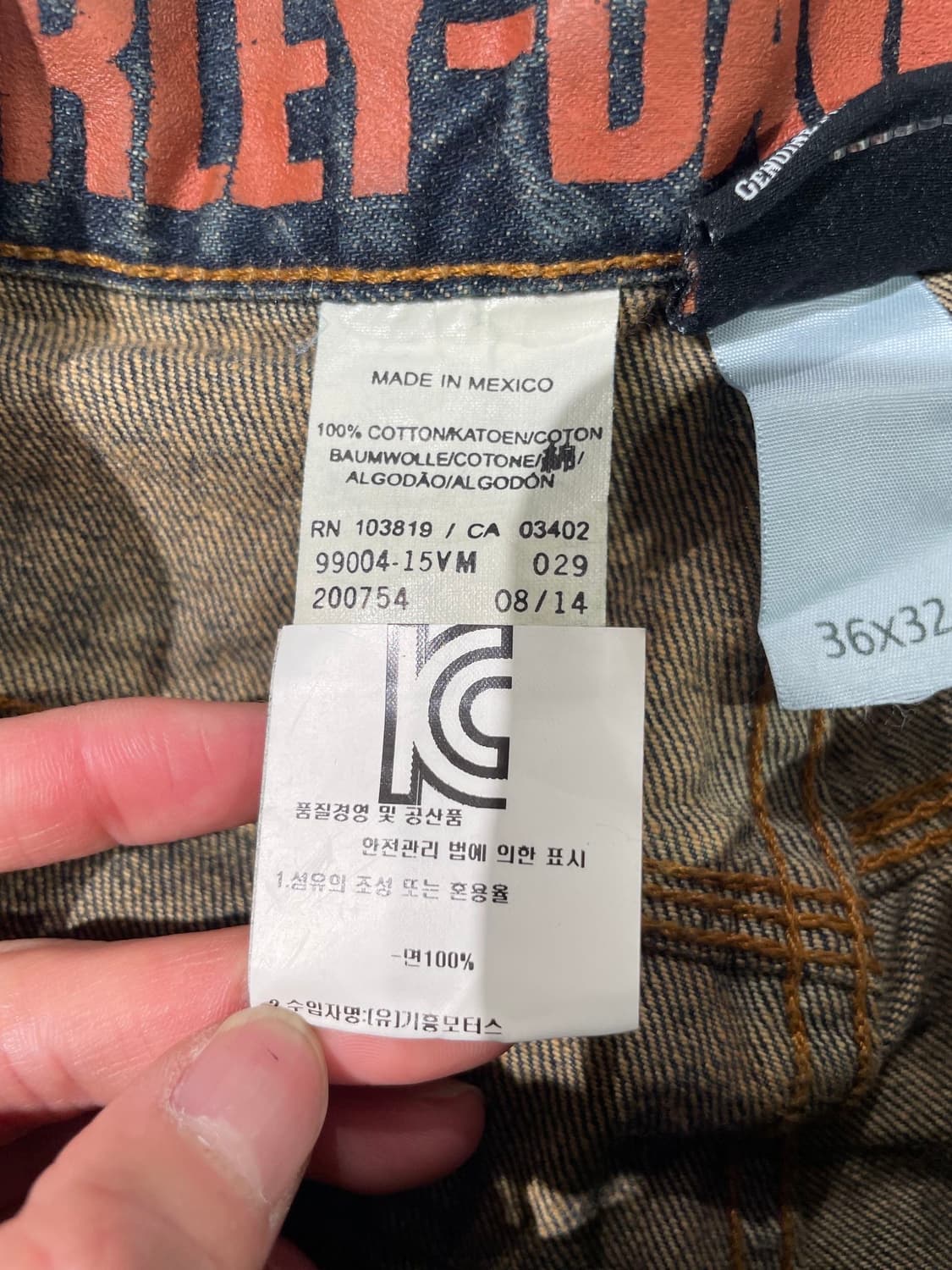 할리 데이비슨 진청 스트레이트 워싱 데님 팬츠 상품이미지8