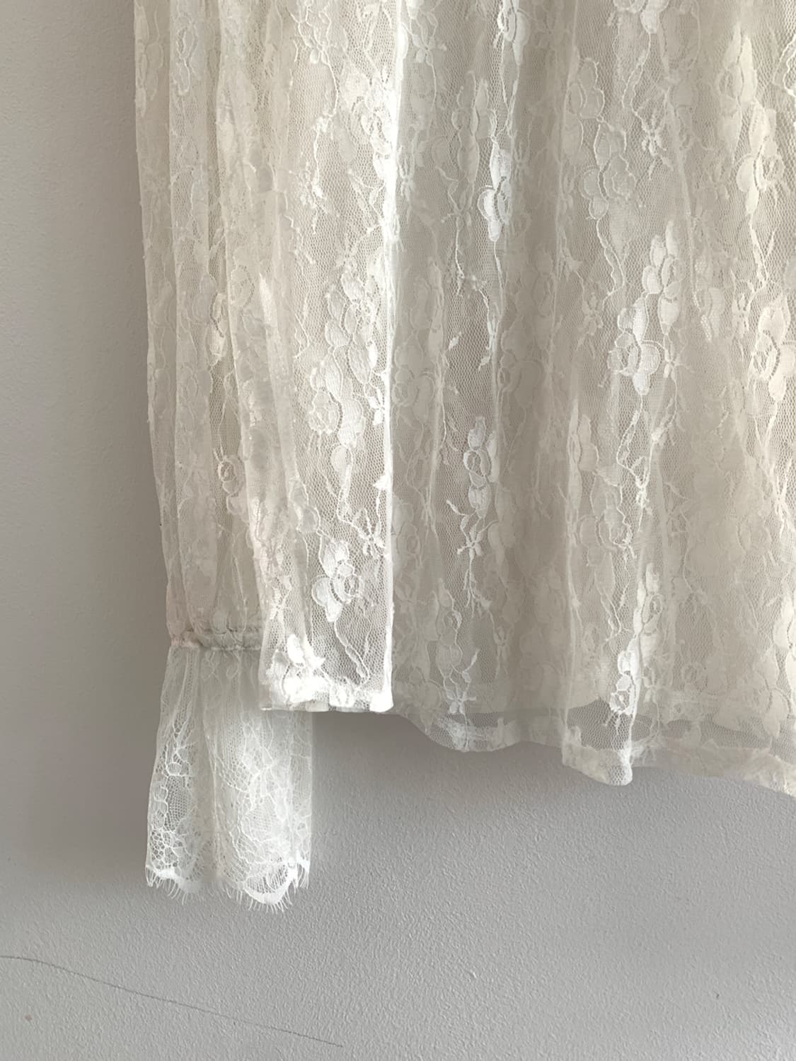 Lace high neck blouse(ivory) 상품이미지5