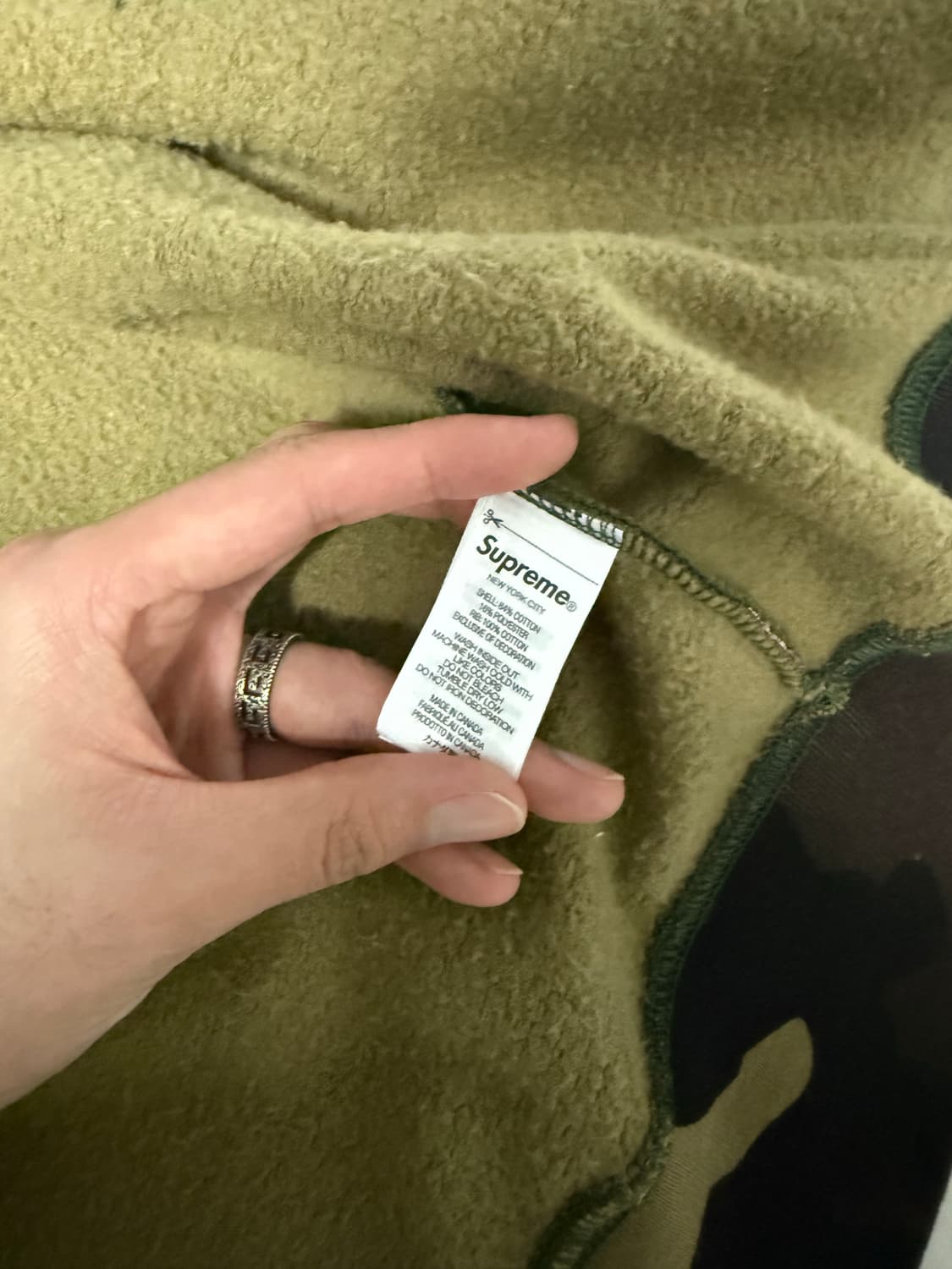 슈프림 카모 후드집업 L 상품이미지5