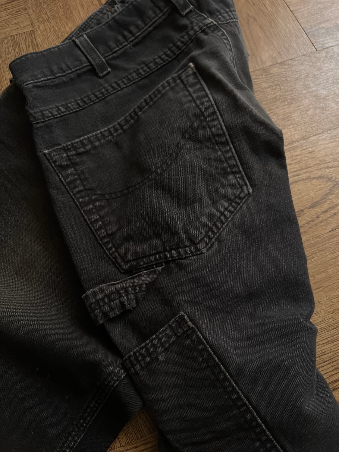 [32]칼하트 USA 빈티지 페이딩 블랙 카펜터 워크 팬츠 상품이미지6