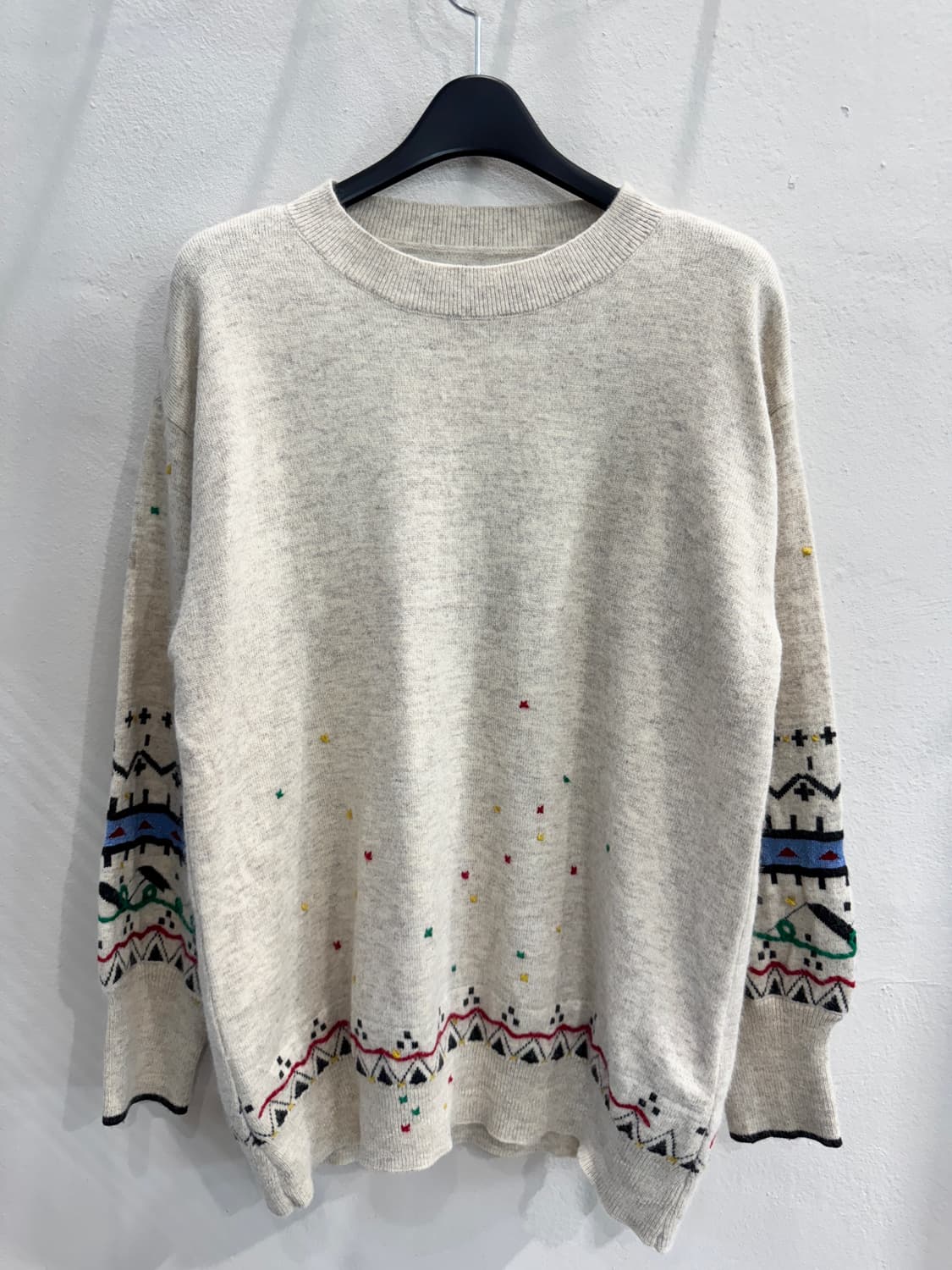 japan vintage 보카시 자수니트 상품이미지1