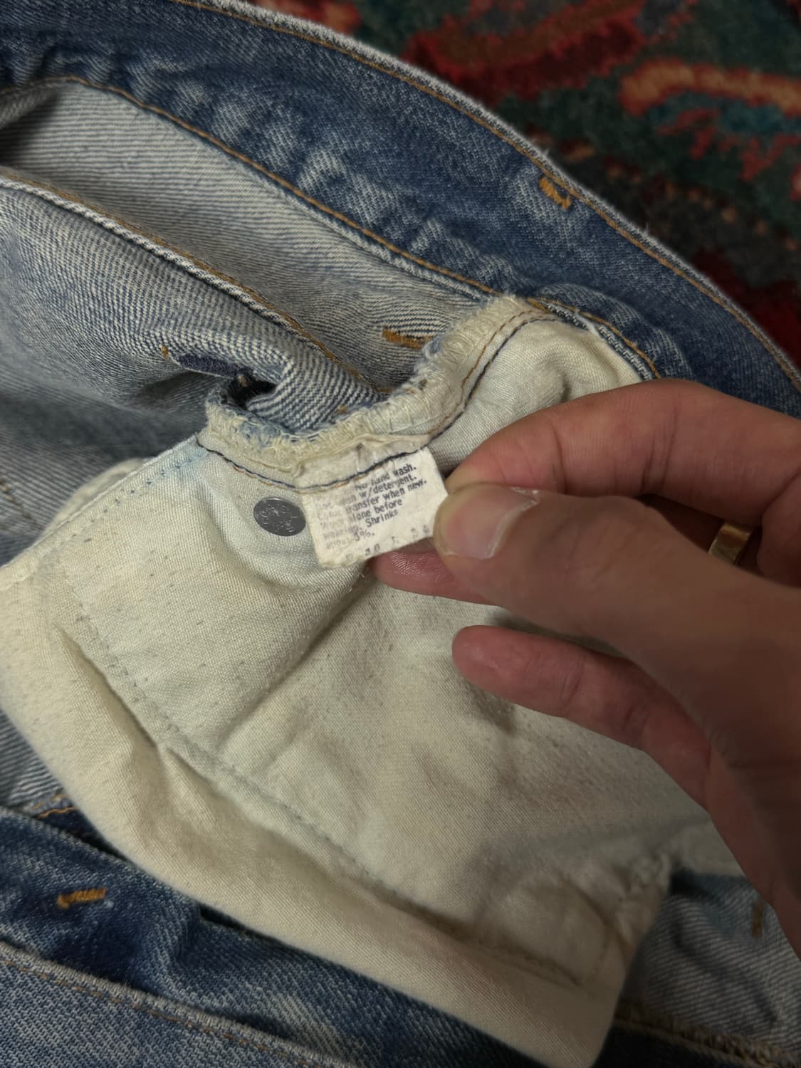 80's USA 빈티지 리바이스 517 오렌지탭 체인스티치 상품이미지10