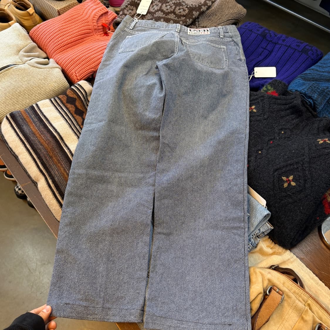 USA 미국빈티지 히코리 와바지 스트라이프 워크 팬츠 30 31 32 상품이미지6