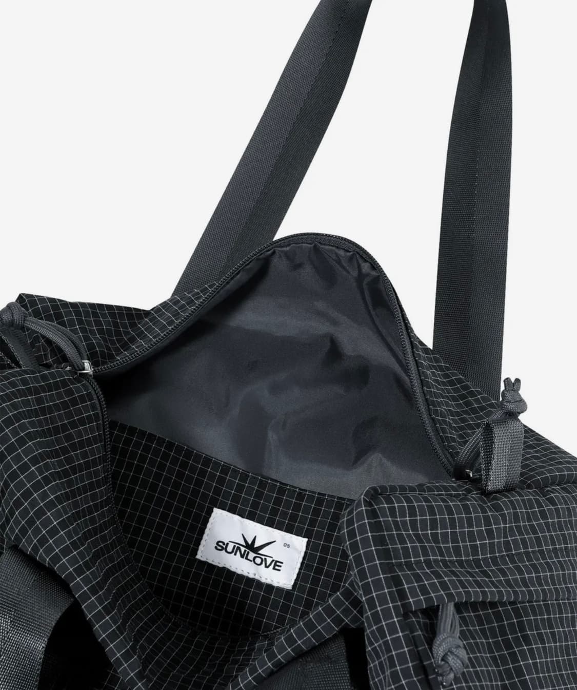 썬러브 더플백 블랙 그리드 상품이미지6