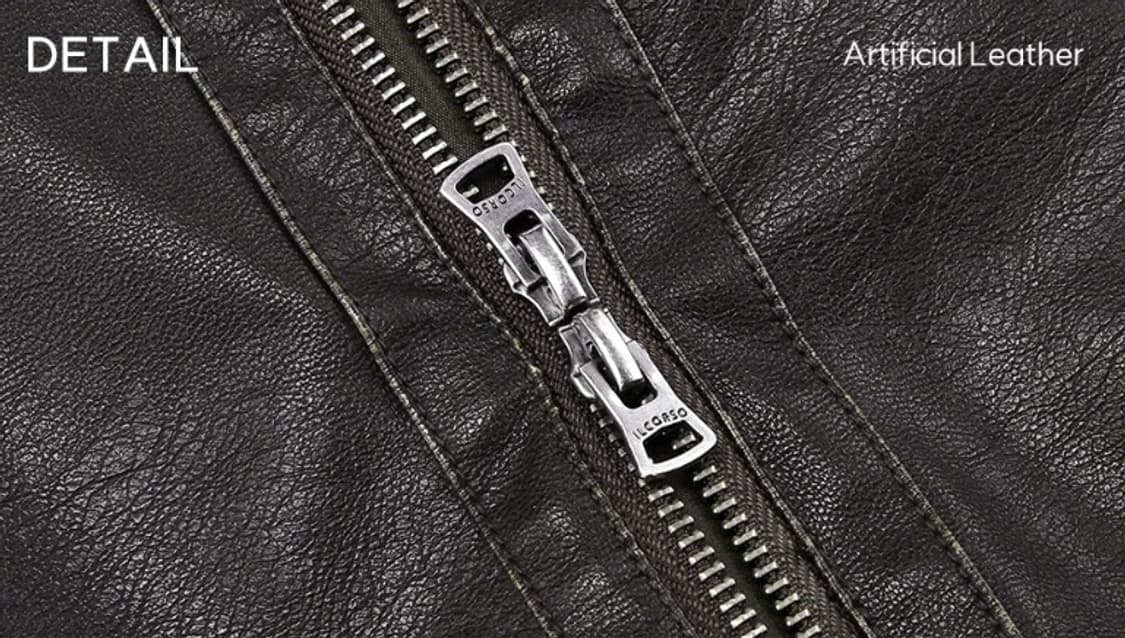 일꼬르소 워시드 페이크레더 점퍼 다크브라운 / L 상품이미지3