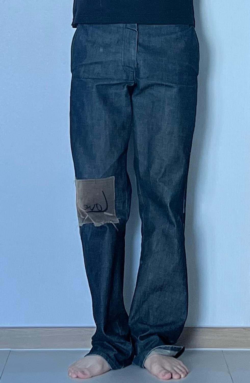 꼼데가르송 아카이브 러브패치 자수 데님진 상품이미지1