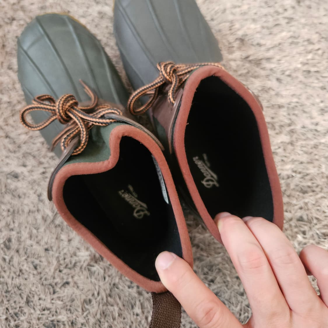대너(Danner) in USA 카키 브라운 배색 부츠 us8 size 상품이미지5