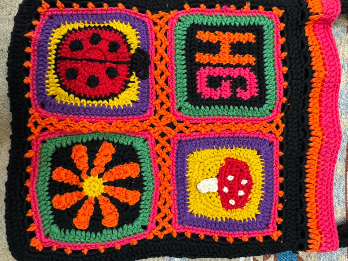 [OS] 히스테릭 글래머 HG 스퀘어 핸드 니티드 사코슈 블랙  상품이미지6