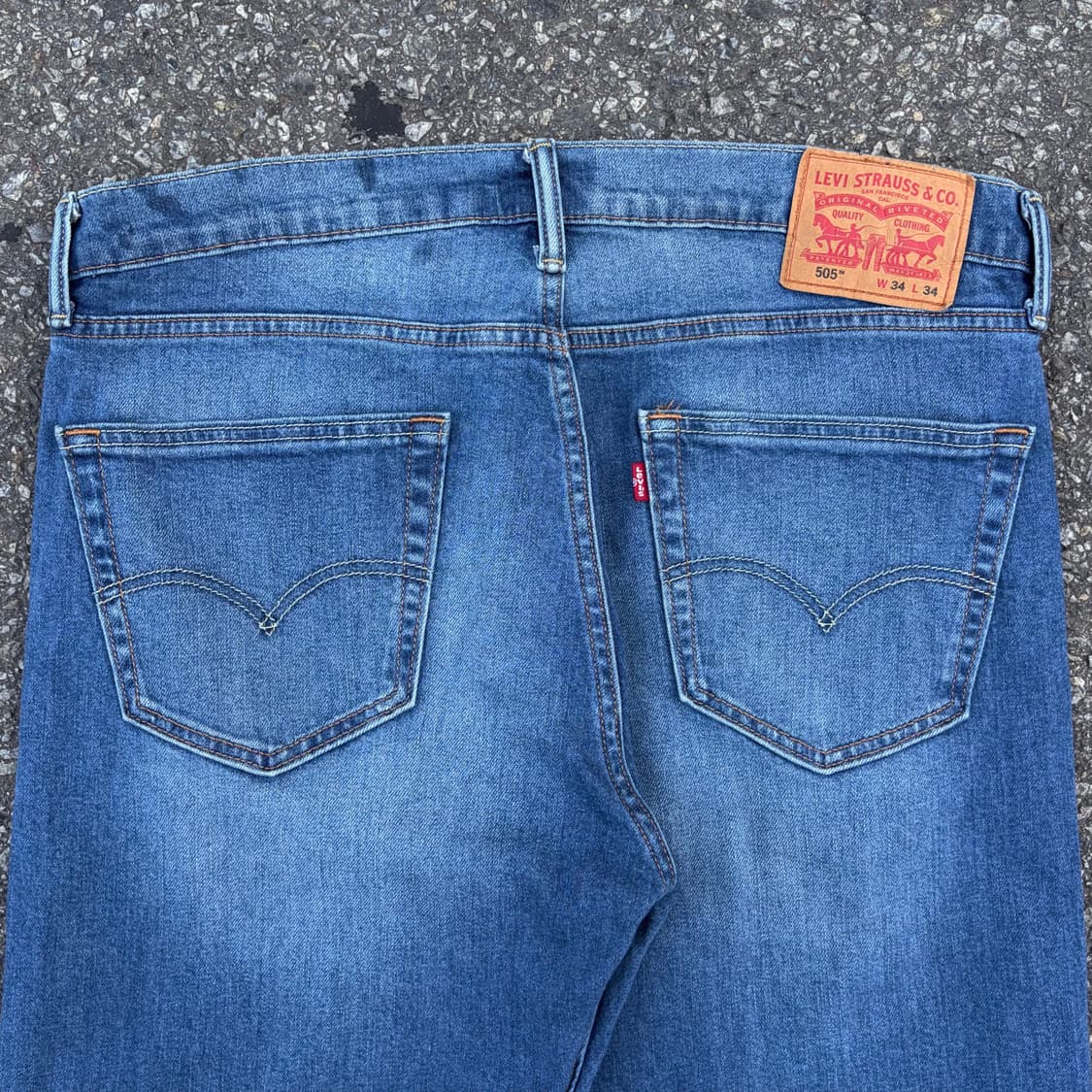 리바이스 505 레귤러 중청 데님 (34)    상품이미지2