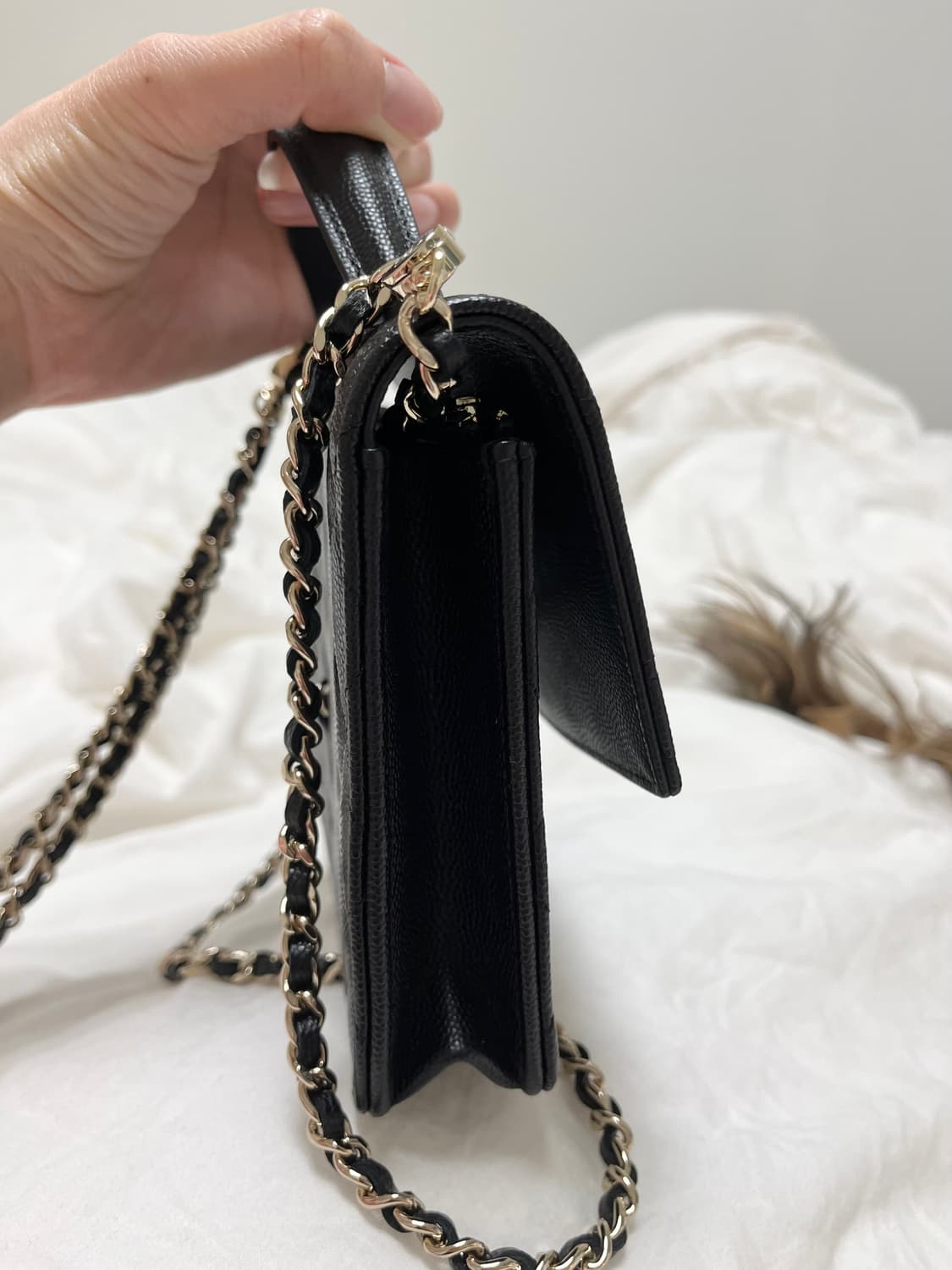 샤넬 코코핸들 블랙 캐비어 금장 체인백 상품이미지3