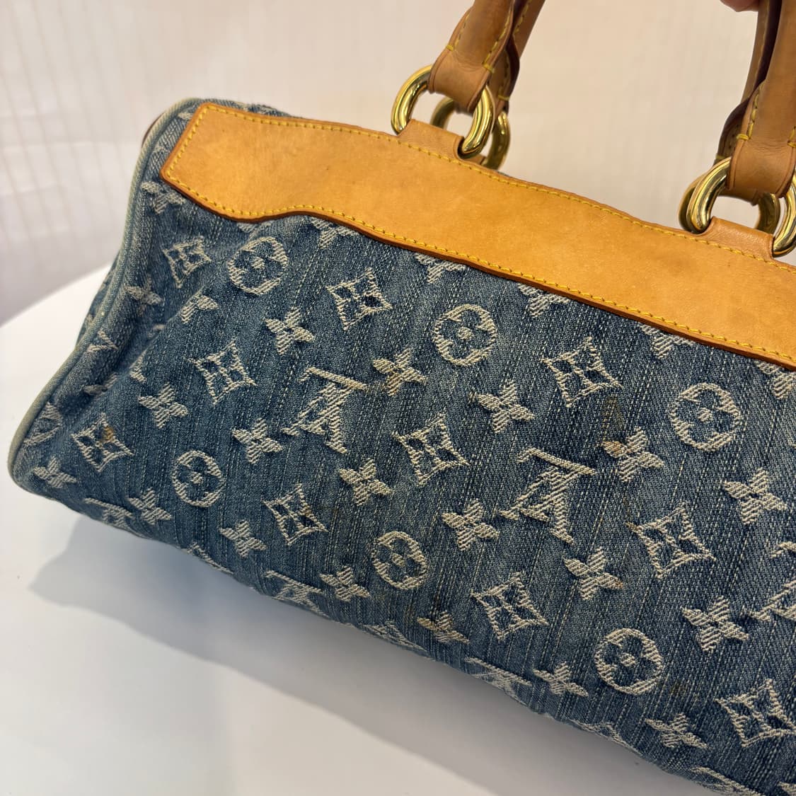 정품 루이비통 스피디30 데님 모노그램 토트백     상품이미지7