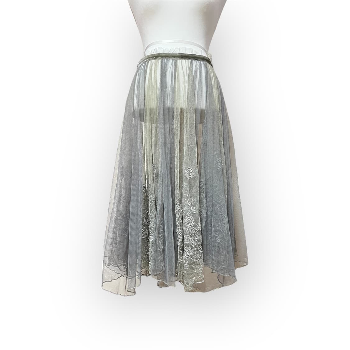 믹스 그레이 샤 스커트 상품이미지3