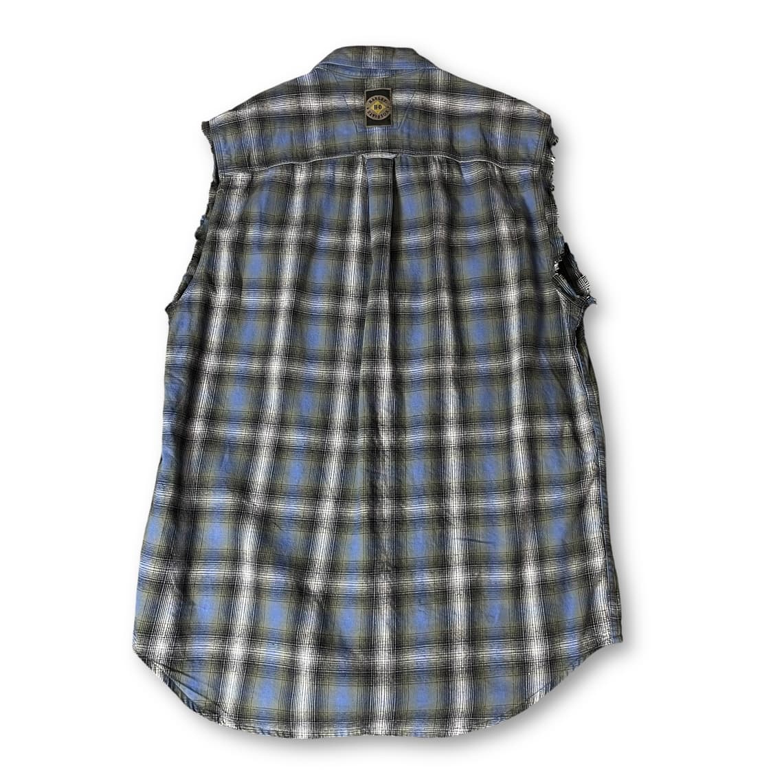 할리데이비슨 블루 그레이 체크 투포켓 조끼 상품이미지2