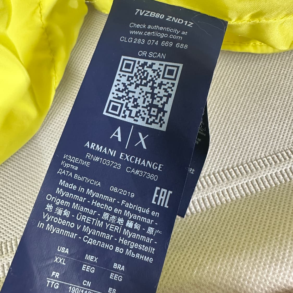 아르마니 익스체인지 네온 아노락 상품이미지9