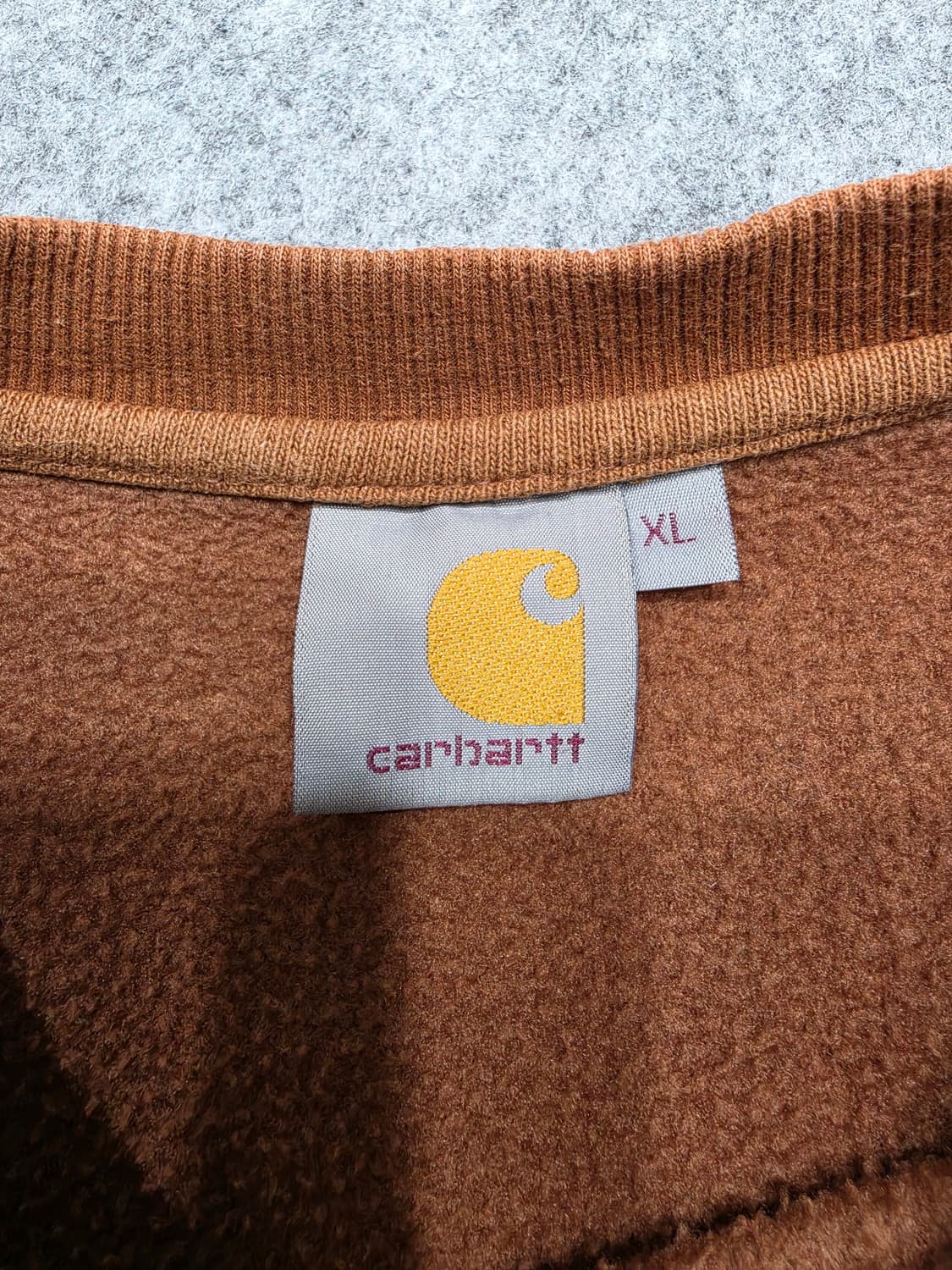 칼하트 스펠 빅로고 기모 맨투맨 된장 XL 상품이미지5