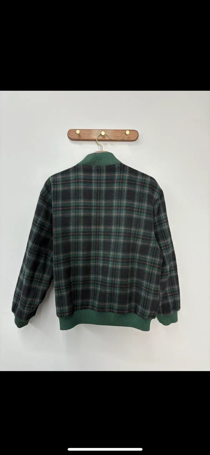 아디다스 빈티지 그린 체크 리버시블 자켓 H1709 상품이미지4