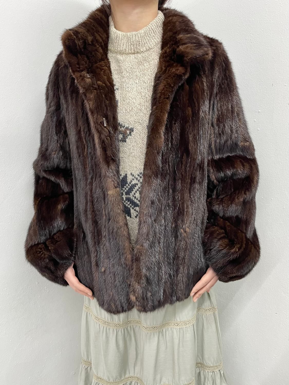 브라운 밍크 퍼자켓 상품이미지3