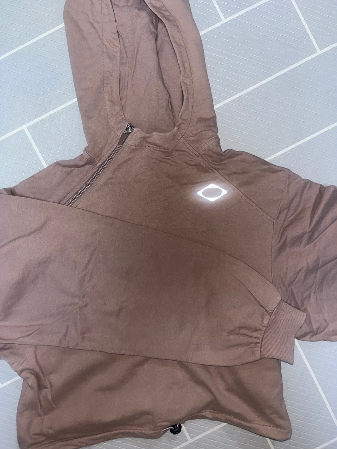 미스치프 사이드 지퍼 집업 후드 로즈브라운 m 상품이미지3