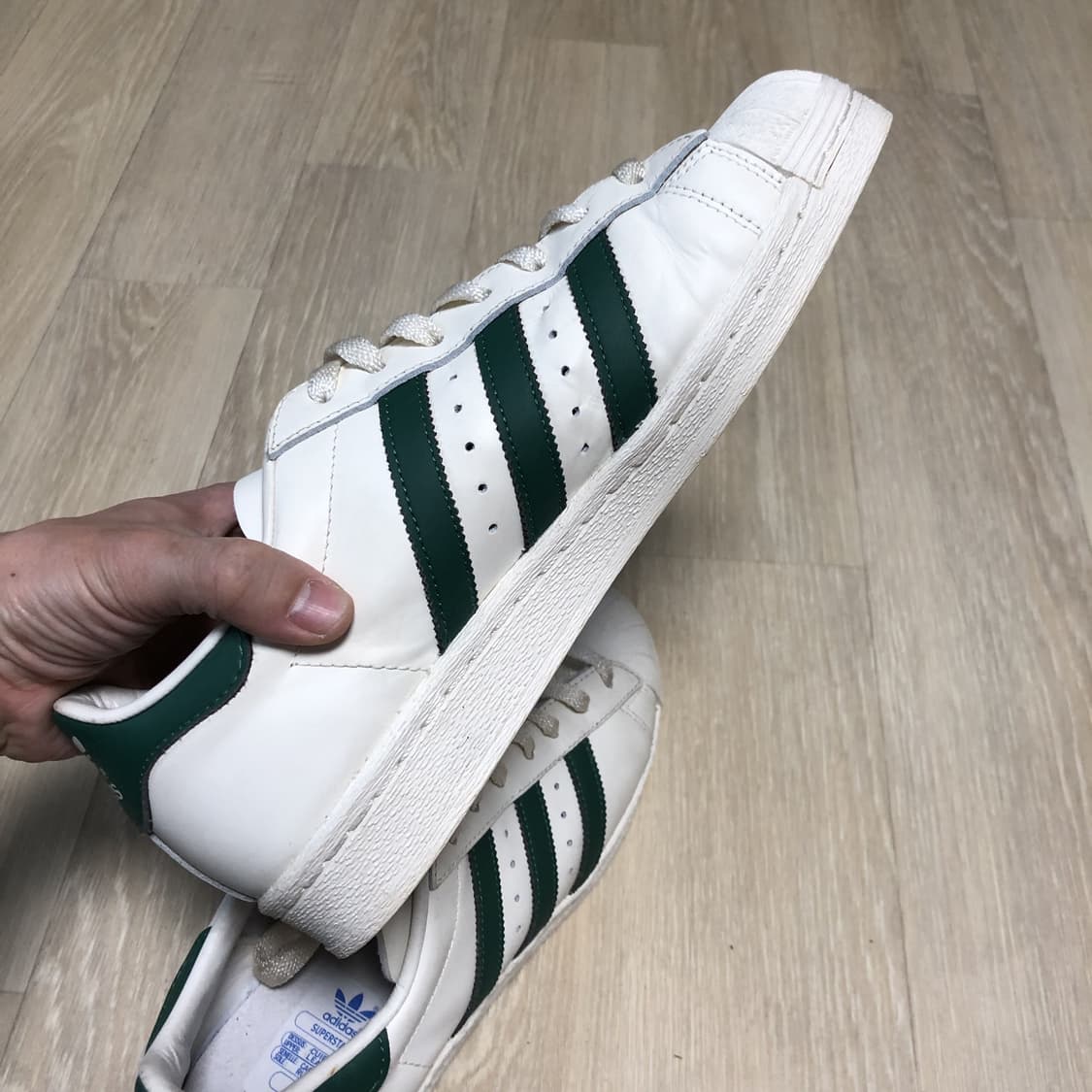 (270) 아디다스 adidas 슈퍼스타 82 화이트 그린 상품이미지9