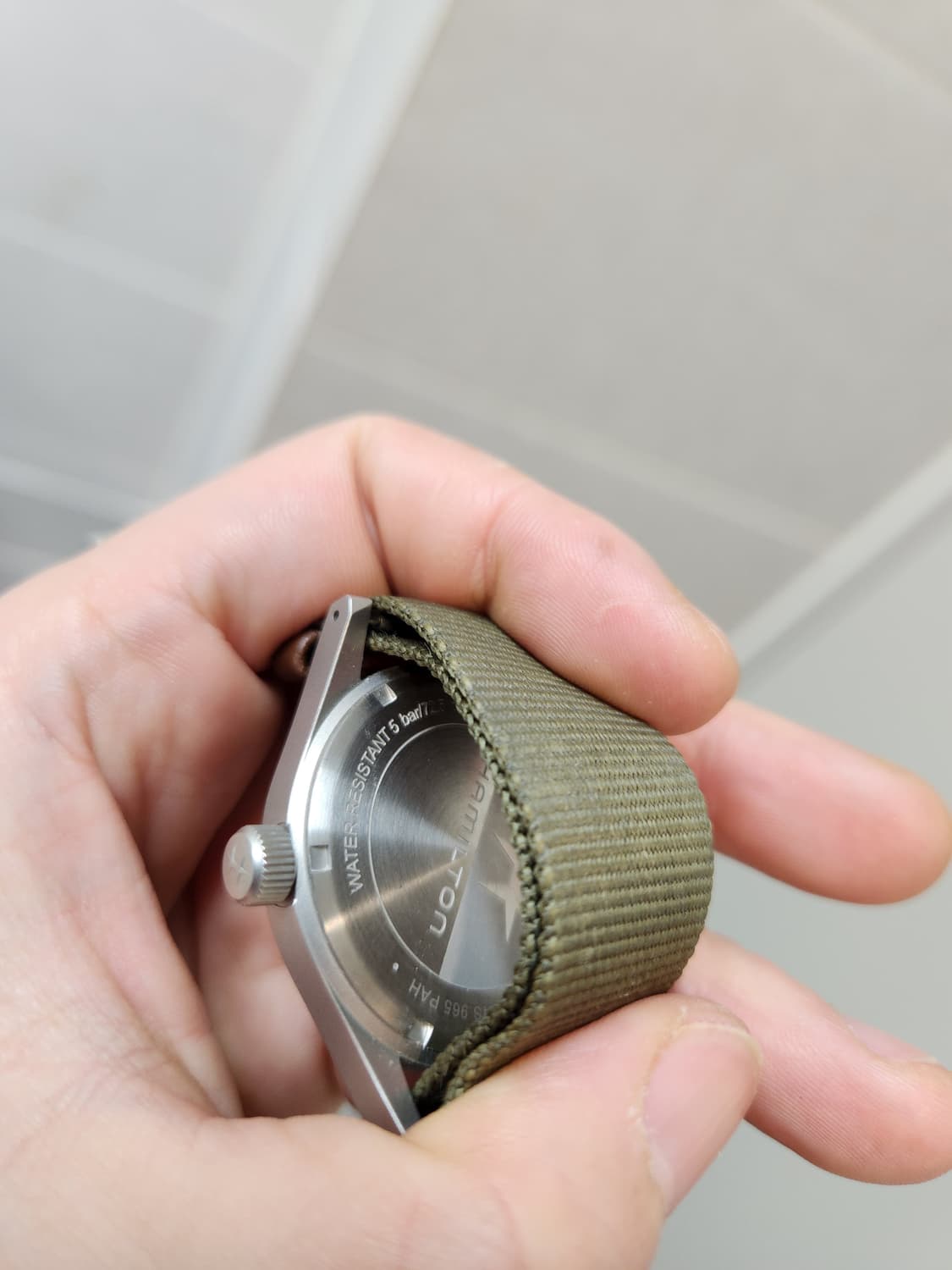 해밀턴 카키필드 메카니컬 38 나토블랙 상품이미지6