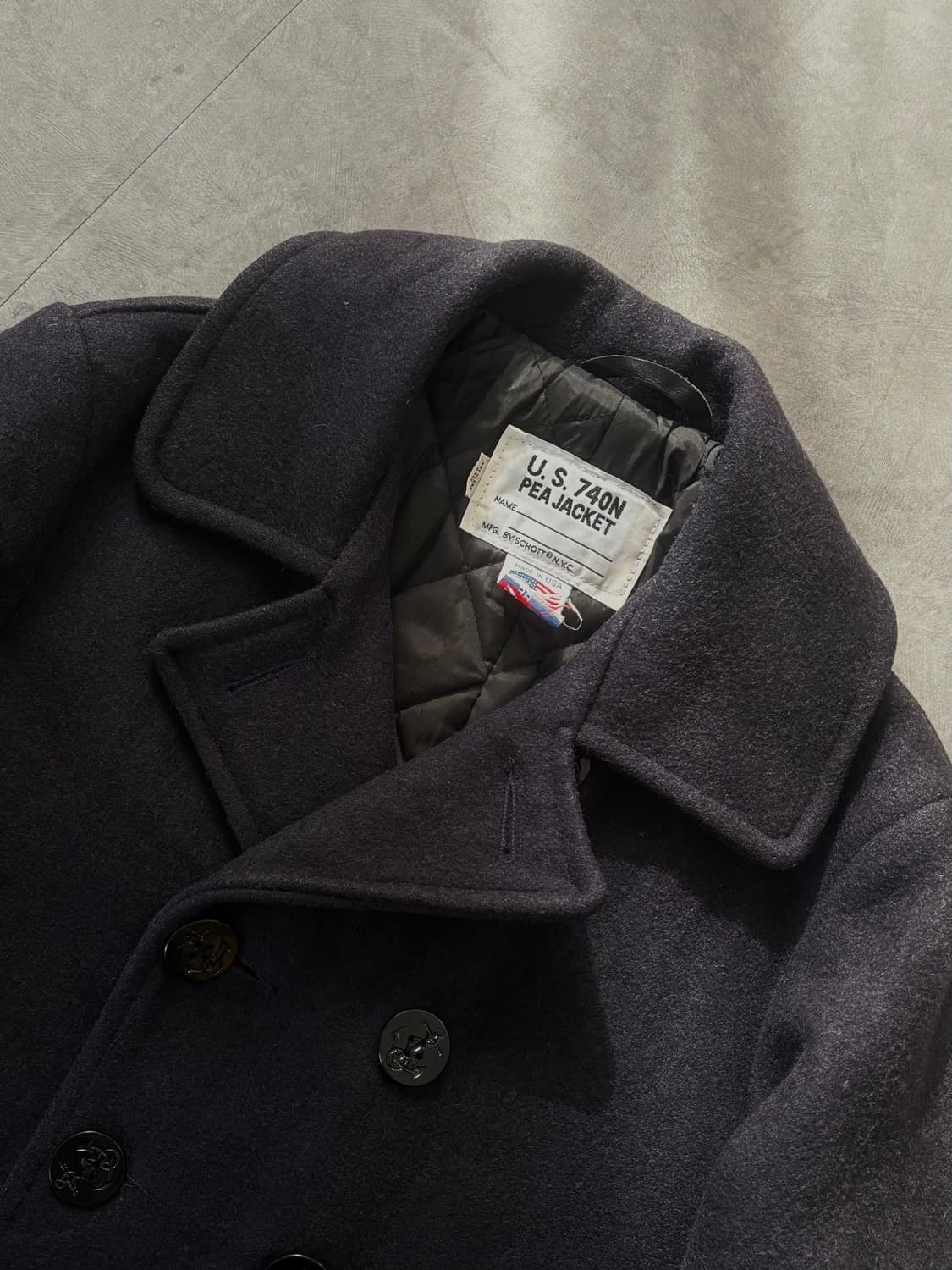 SCHOTT 쇼트 울 더블 피코트 상품이미지6